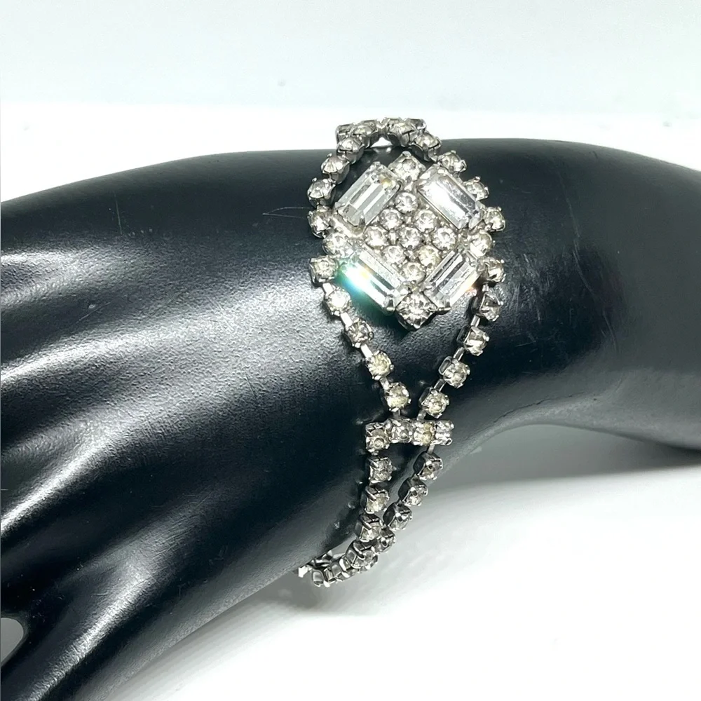 Vintage Clear Rhinestone Bracelet